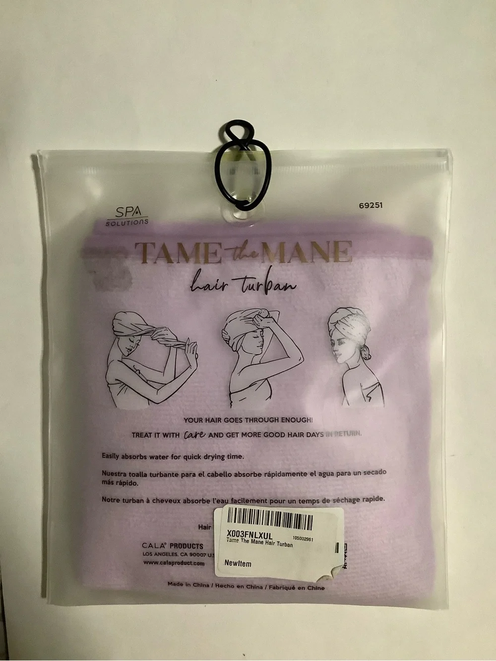 Tame the Mane Lavender Hair Turban